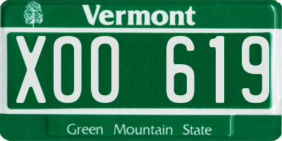 VT license plate XOO619