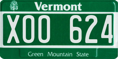 VT license plate XOO624