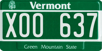 VT license plate XOO637