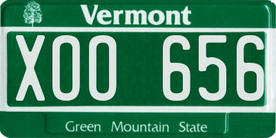 VT license plate XOO656