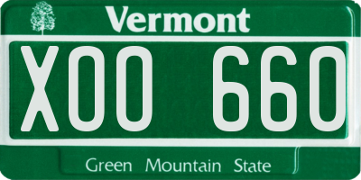 VT license plate XOO660