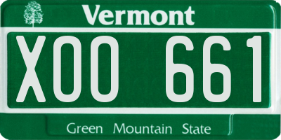 VT license plate XOO661