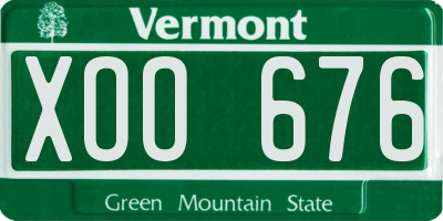 VT license plate XOO676