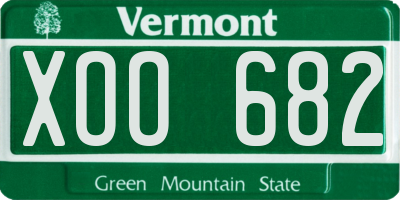VT license plate XOO682