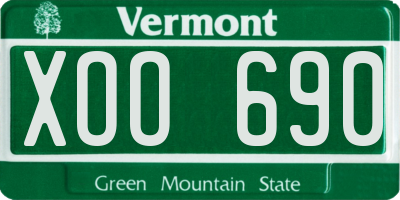 VT license plate XOO690