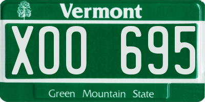 VT license plate XOO695