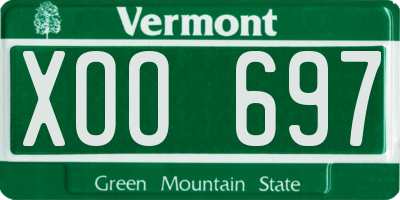 VT license plate XOO697