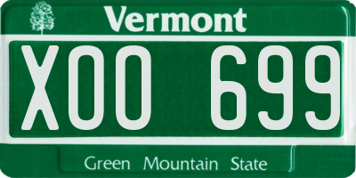 VT license plate XOO699