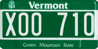 VT license plate XOO710
