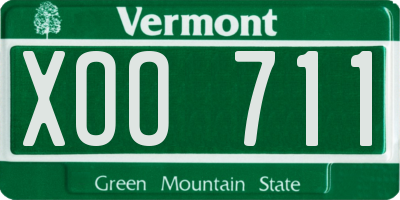VT license plate XOO711
