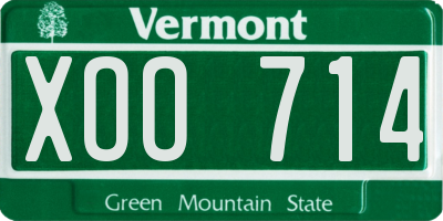 VT license plate XOO714
