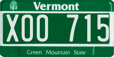 VT license plate XOO715