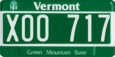 VT license plate XOO717