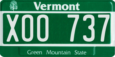 VT license plate XOO737