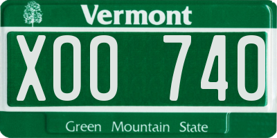 VT license plate XOO740