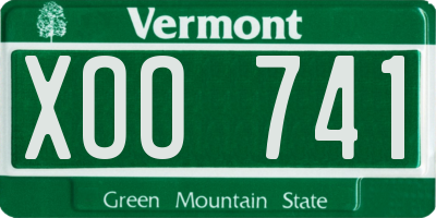 VT license plate XOO741