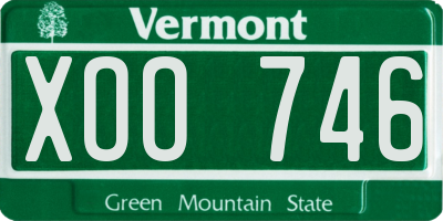 VT license plate XOO746