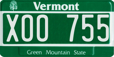 VT license plate XOO755