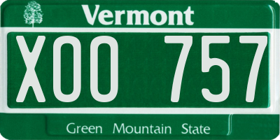 VT license plate XOO757