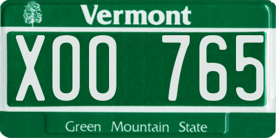 VT license plate XOO765