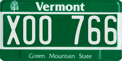 VT license plate XOO766