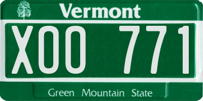 VT license plate XOO771
