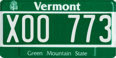 VT license plate XOO773
