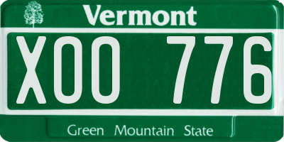 VT license plate XOO776