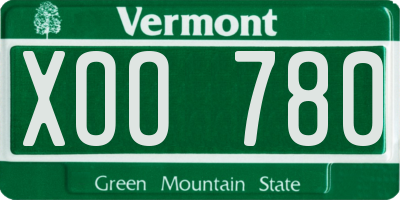 VT license plate XOO780