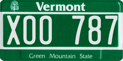 VT license plate XOO787