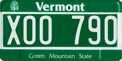 VT license plate XOO790