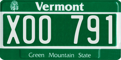 VT license plate XOO791