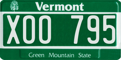 VT license plate XOO795