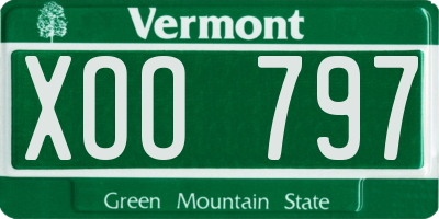 VT license plate XOO797