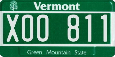 VT license plate XOO811