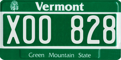 VT license plate XOO828