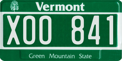 VT license plate XOO841