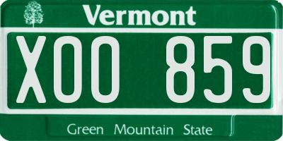 VT license plate XOO859