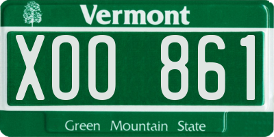 VT license plate XOO861