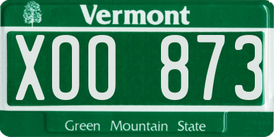 VT license plate XOO873