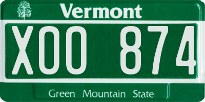VT license plate XOO874