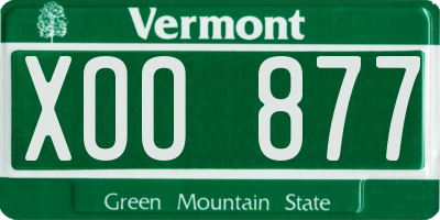 VT license plate XOO877