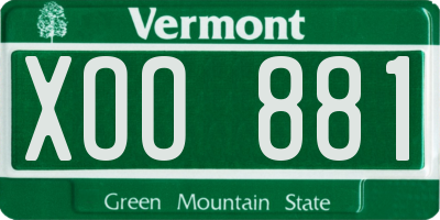 VT license plate XOO881