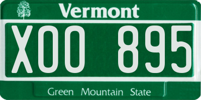 VT license plate XOO895