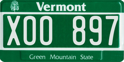 VT license plate XOO897