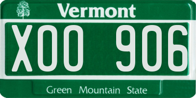 VT license plate XOO906