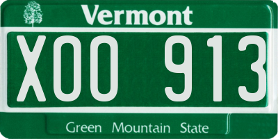 VT license plate XOO913