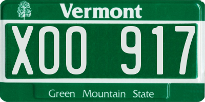 VT license plate XOO917