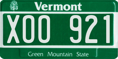 VT license plate XOO921