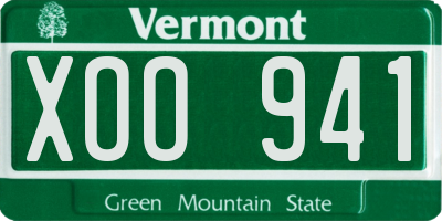 VT license plate XOO941